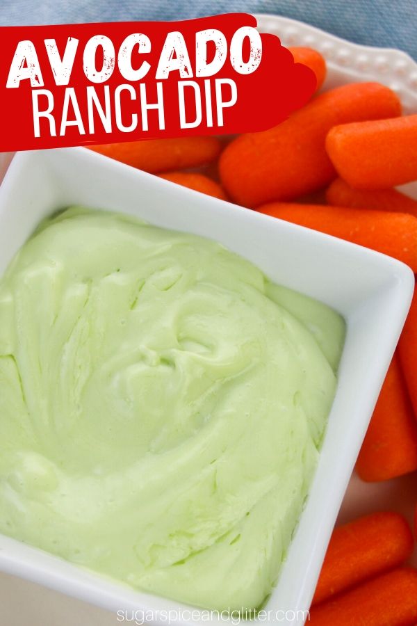 This homemade Avocado Ranch Dip can also be used as an Avocado Ranch Dressing for salads. No pre-made packets, just healthy ingredients and zesty, buttery flavory