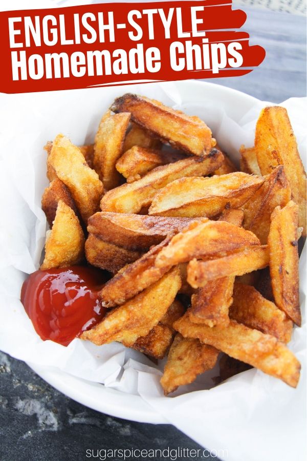 How to make the perfect crunchy french fries with tender, fluffy insides - just like they serve at old-fashioned fish and chip shops! A delicious side dish for steaks, burgers, etc.