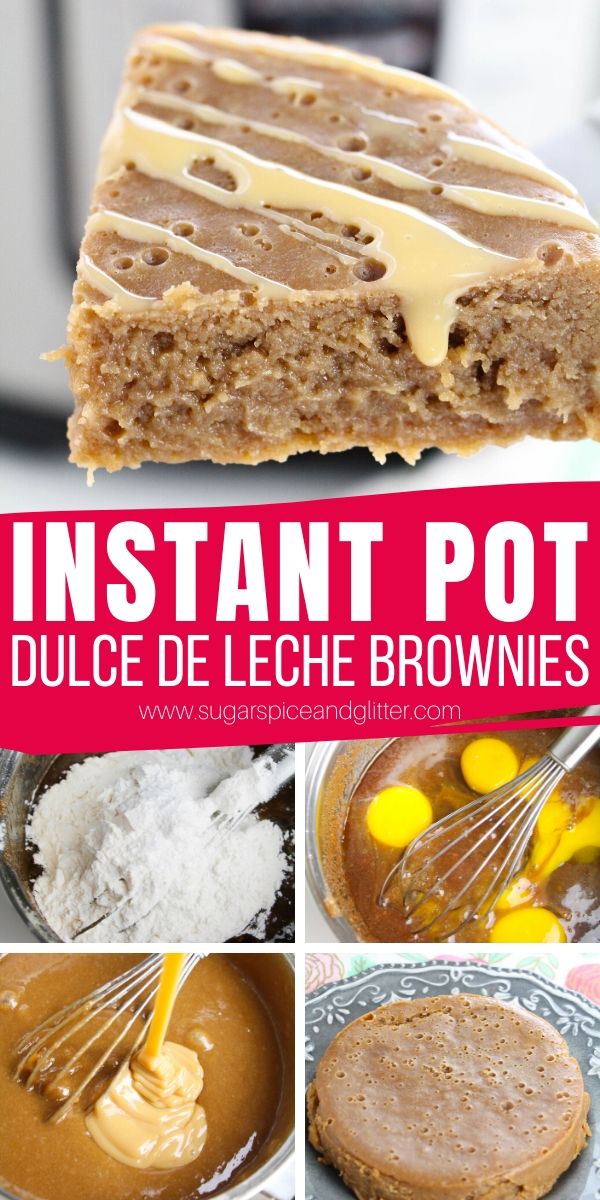 Rich, fudgy dulce de leche brownies made in the Instant Pot! This Instant Pot dessert uses homemade dulce de leche to make a caramelized brownie recipe that is truly restaurant-worthy