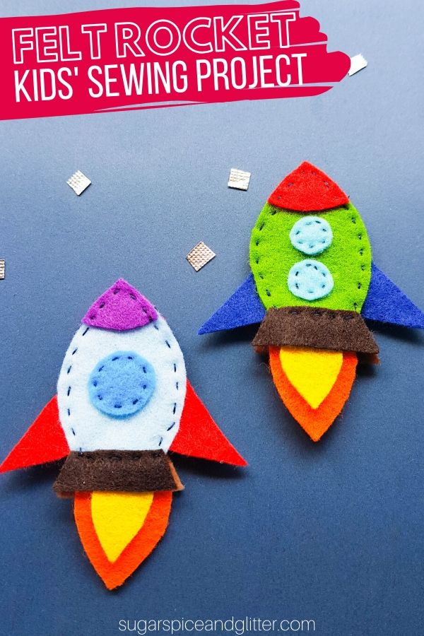 Felt Rocket Sewing Craft for Kids