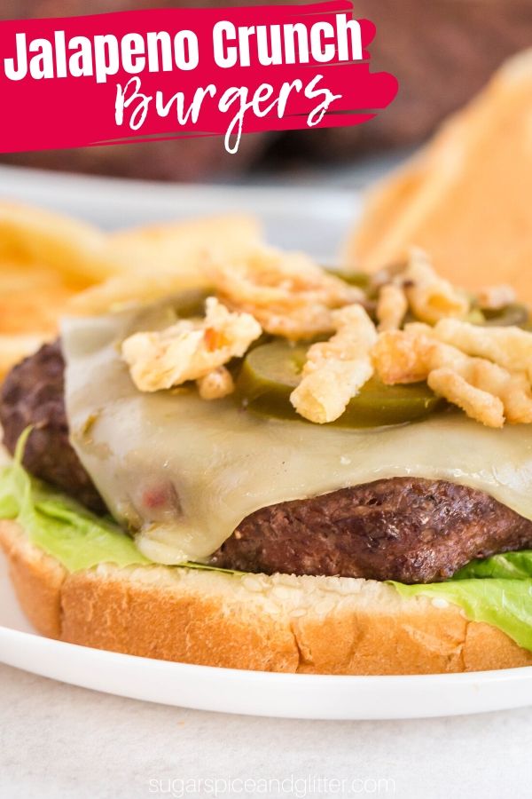 Whether you call them Cowboy Burgers or Texas burgers, these delicious and spicy cheeseburgers are perfect for your next BBQ! Spicy mayo, pepperjack cheese, pickled jalapenos and fried onions for crunch!