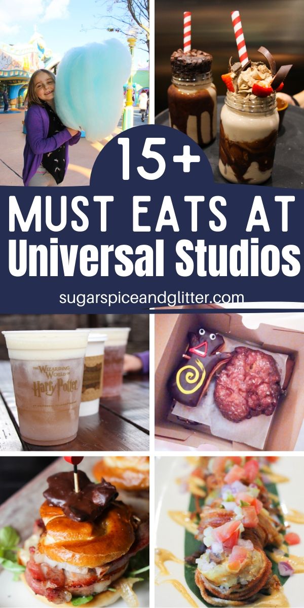 15 Foods You MUST EAT at Universal Studios Florida, Plus honorable mentions and a free printable checklist to take with you to the park!