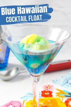 Blue Hawaiian Cocktail Float