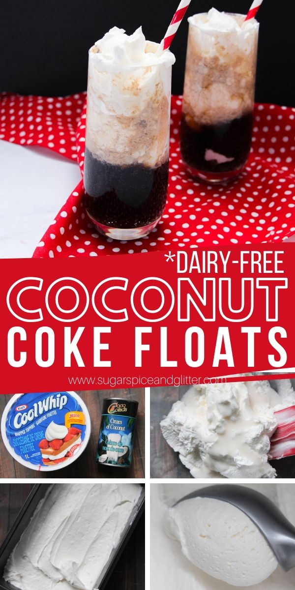How to make Coconut Coke Floats, a refreshing summer drink perfect for your next BBQ or tailgating. Vegan and dairy-free, too