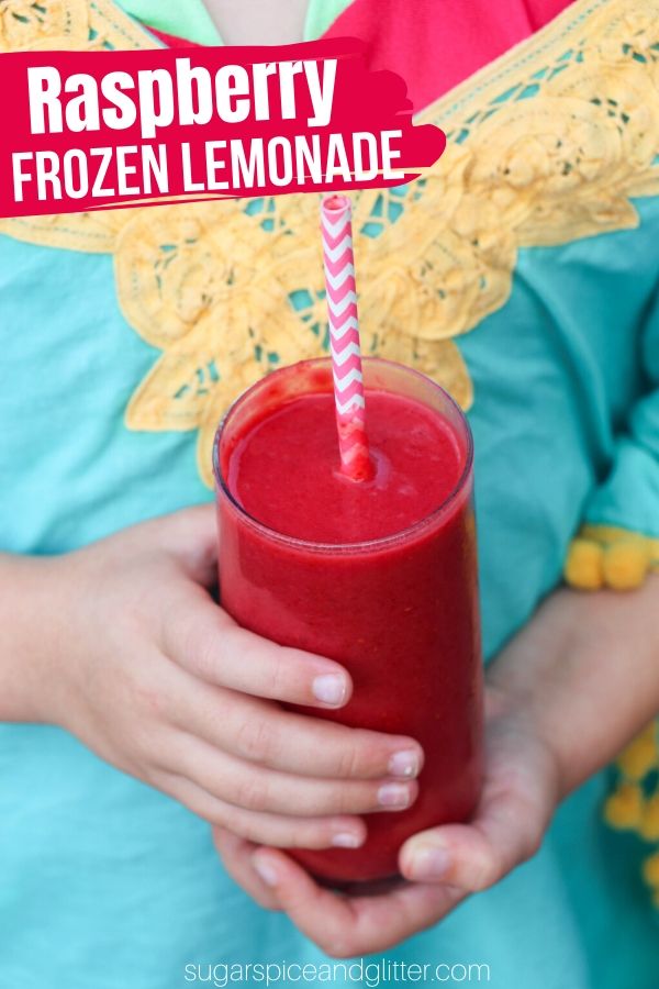 Skip the drive-thru with this simple and quick recipe for a Homemade Raspberry Lemonade with NO SUGAR - just natural tart and sweet flavors in an icy and refreshing summer drink