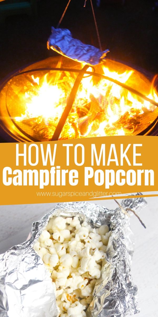 You don't need a microwave to make popcorn! Just a few camping essentials and a bonfire! This simple step-by-step tutorial shows you how to make campfire popcorn - the perfect camping snack