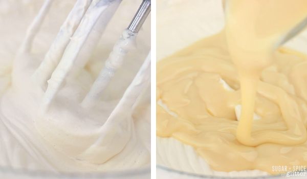 in-process images of how to make tea-infused ice cream