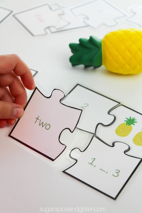 Fruit Themed Number Puzzles Printable Sugar E And Glitter