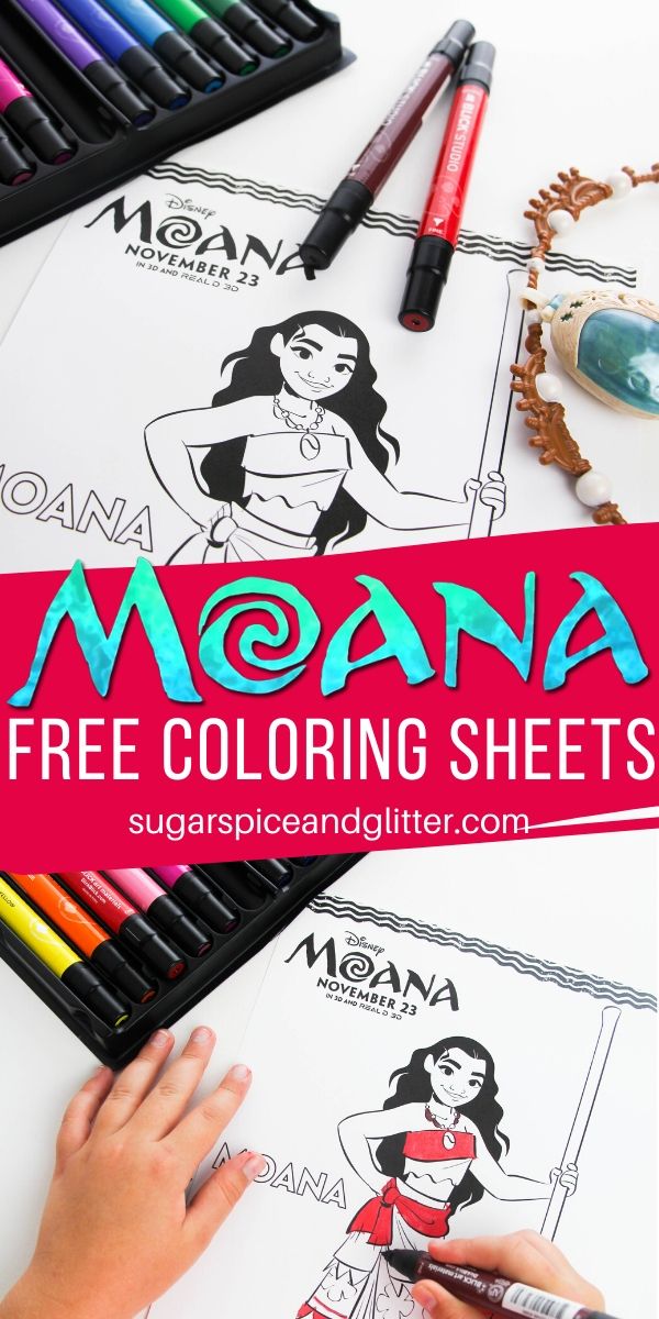 Grab these Free Moana Coloring Sheets for your next family movie night, road trip or a Moana Birthday Party activity (or goodie bag item)