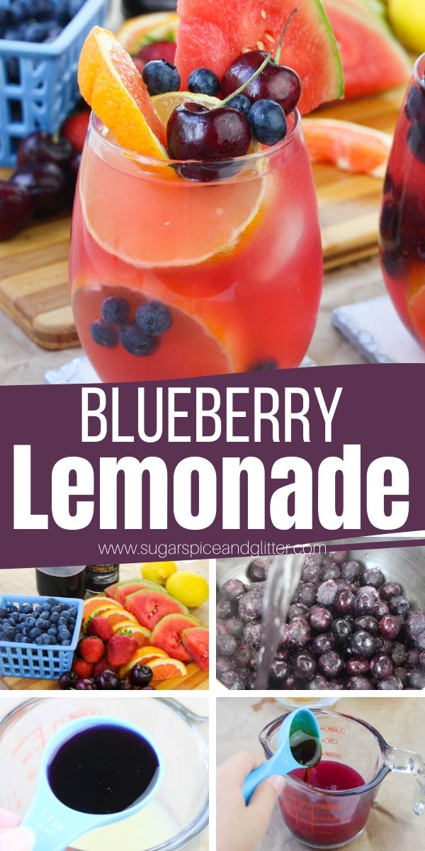 How to make blueberry lemonade - a natural fruit lemonade with no refined sugar and pure blueberry-lemon flavor. Tart, crisp and utterly refreshing - it's the perfect drink for summer
