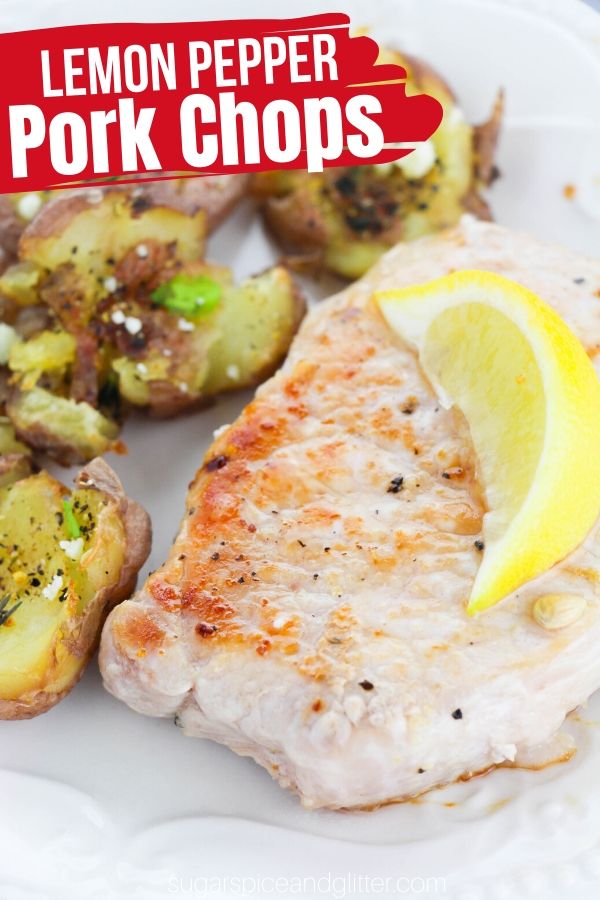 Mouth-watering Lemon Pepper Pork Chops are a 15-minute supper recipe the whole family will love - and you'll love that it's only 4-ingredients and super easy to make!