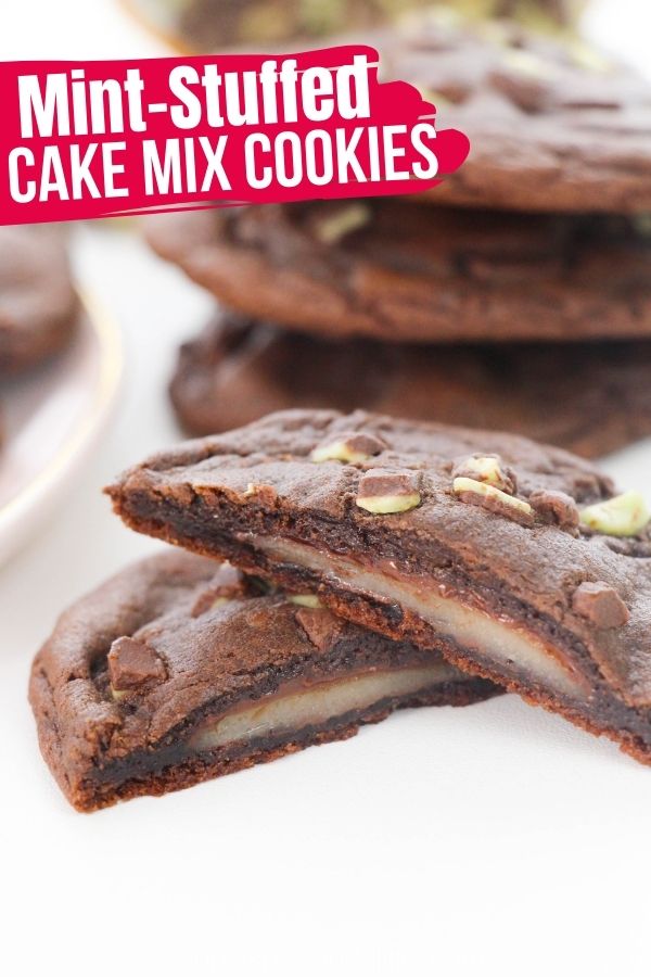 Peppermint-Stuffed Cake Mix Cookies