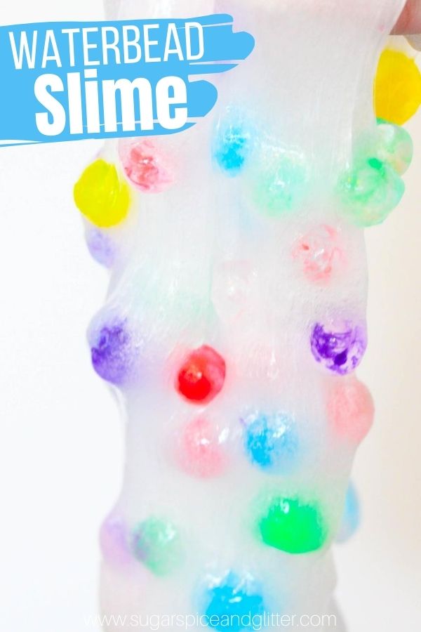 How to make waterbread slime, a fun textured, 3-ingredient slime recipe that kids will love. With the rainbow slime version, you can read "Put Me in the Zoo" before playing with this slime, or customize it with leopard or dalmation colors - the possibilities are endless!