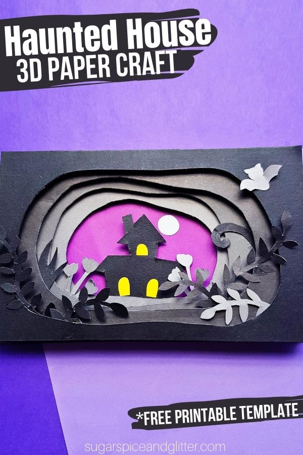 3D Haunted House Paper Craft