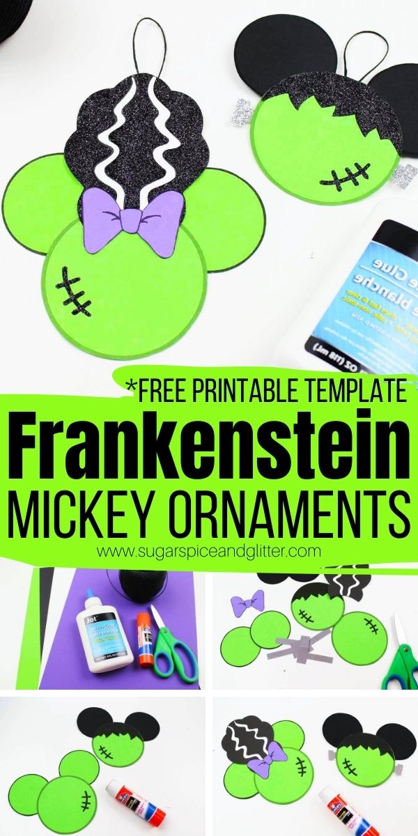 Kids will love getting to make these easy Mickey Ornaments for Halloween. They're fun, not spooky!