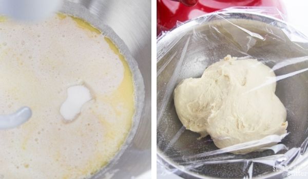 in-process images showing how to make Texas Roadhouse rolls