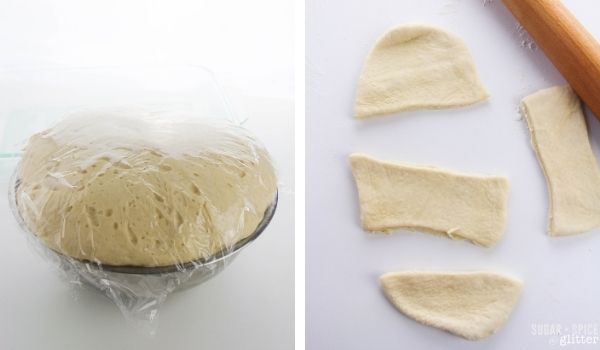 in-process images showing how to make Texas Roadhouse rolls