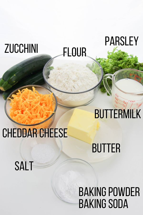 ingredients needed to make zucchini cheddar biscuits