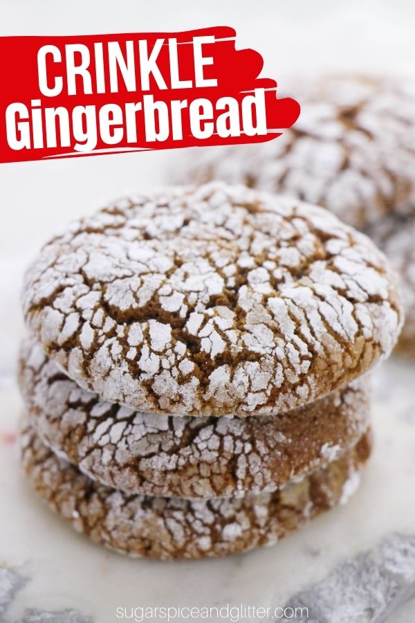 Gingerbread Crinkle Cookies (with Video)