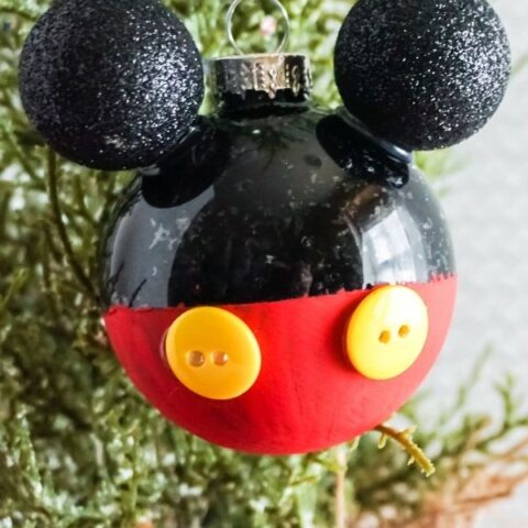 Details about   Mickey Mouse Ornament Red and White Vertical Stripe 