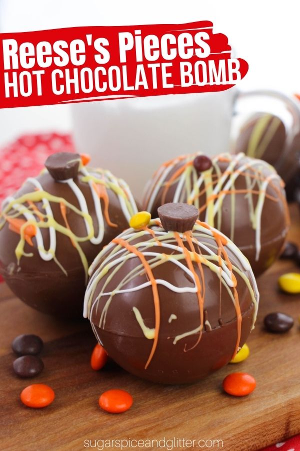 Reese’s Pieces Hot Chocolate Bomb (with Video)
