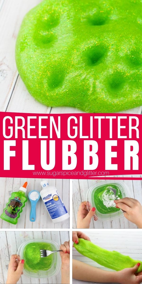 How to make flubber! Similar to slime in that it's stretchy and squishy, but this flubber is bouncy, not messy or drippy, and holds it shape if you squish it or cut with cookie cutters