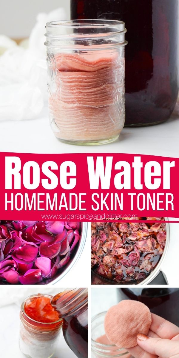 How to Make Rose Water, a natural homemade skin toner that delivers amazing skin benefits while being affordable and smelling great. Tips for how to make it using either fresh or dried rose petals