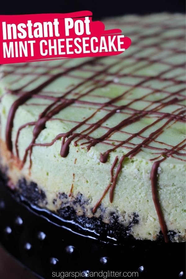 Instant Pot Mint Chocolate Chip Cheesecake