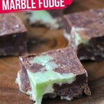 Marbled Mint Chocolate Fudge