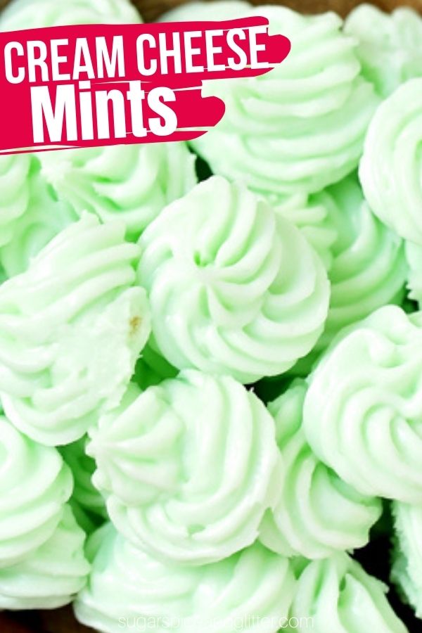 A quick and easy no-bake recipe for cream cheese mints. These airy, light cream cheese mints just melt in your mouth to release a tangy, minty, sweet flavor that is both refreshing and satisfying. You can customize the color to suit any occasion - and even swap out the mint extract for lemon, raspberry, vanilla, etc.