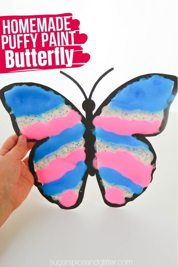Puffy Paint Butterfly (with Video) ⋆ Sugar, Spice and Glitter