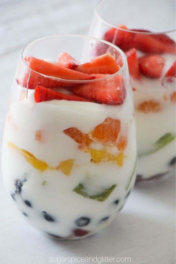 Rainbow Fruit Yogurt Parfaits