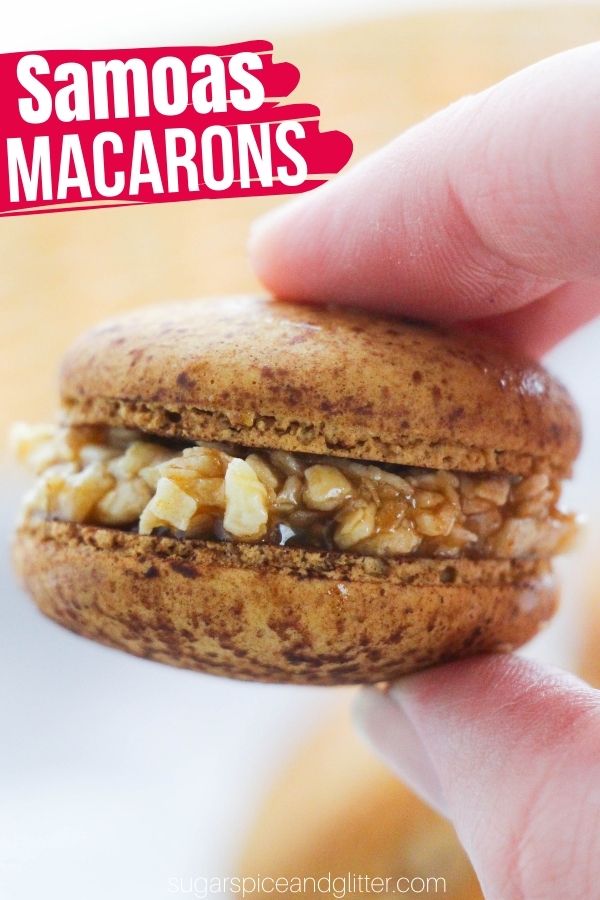 Samoa Macarons with Caramel-Coconut Filling (with Video)
