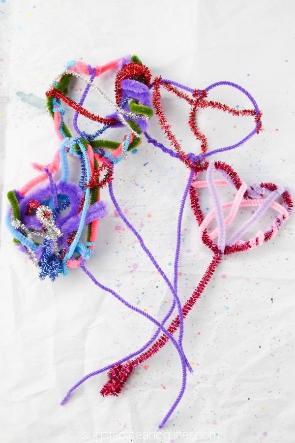 Pipe Cleaner Heart Bouquet