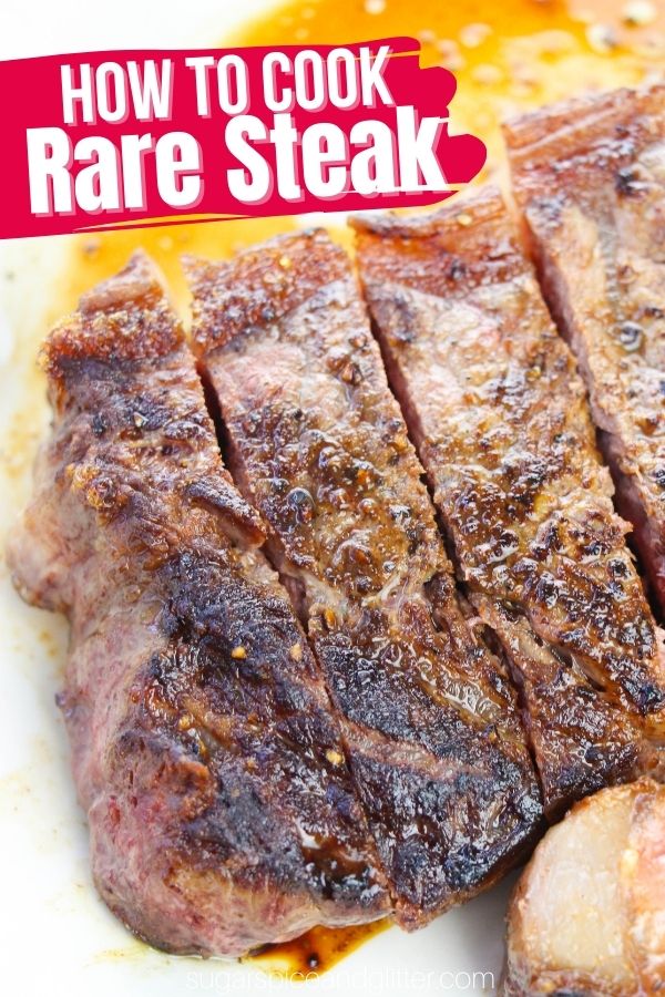 Craving a perfect rare steak? This step-by-step guide will walk you through how to cook a perfect buttery, rare steaks with the perfect amount of charred smokiness on the outside
