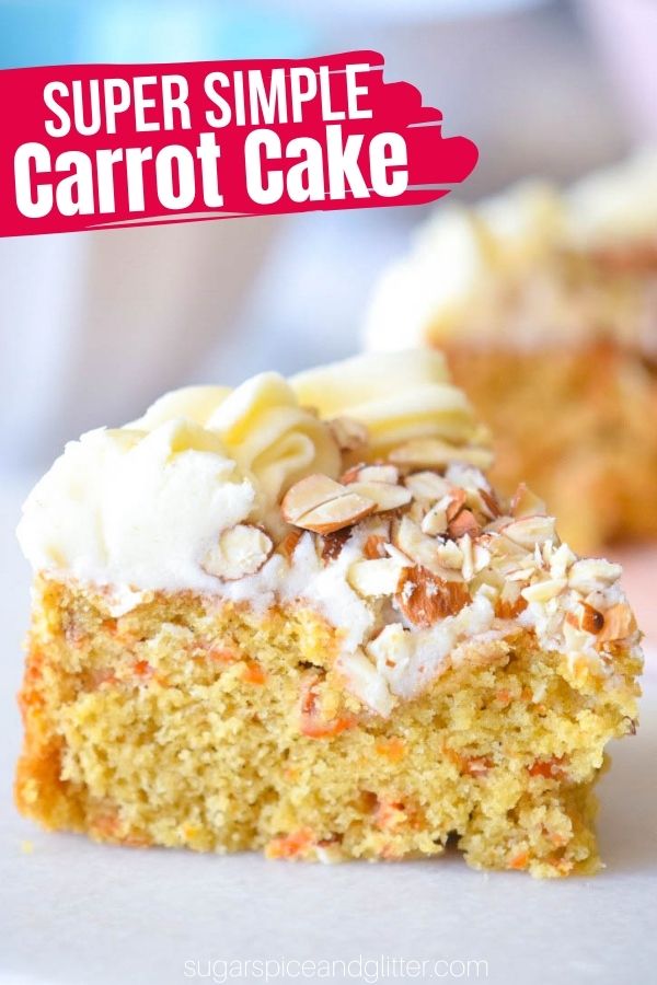 A delicious and traditional carrot cake recipe topped with velvety smooth and tangy cream cheese frosting. This cake recipe is only slightly adapted from Alton Brown's classic carrot cake recipe.
