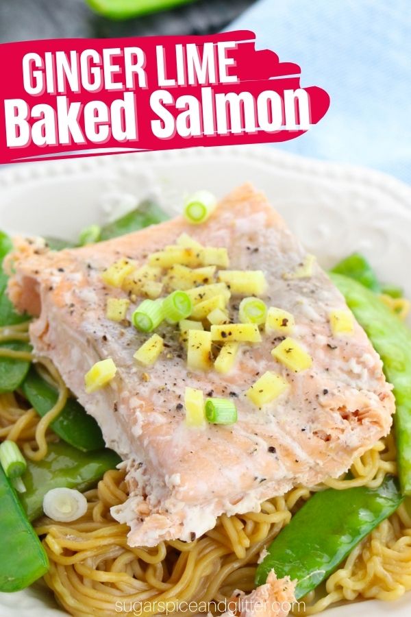How to make the best ever baked salmon using frozen salmon filets. This ginger lime salmon has bold flavors and is melt-in-your-mouth tender thanks to cooking it in a tinfoil pack