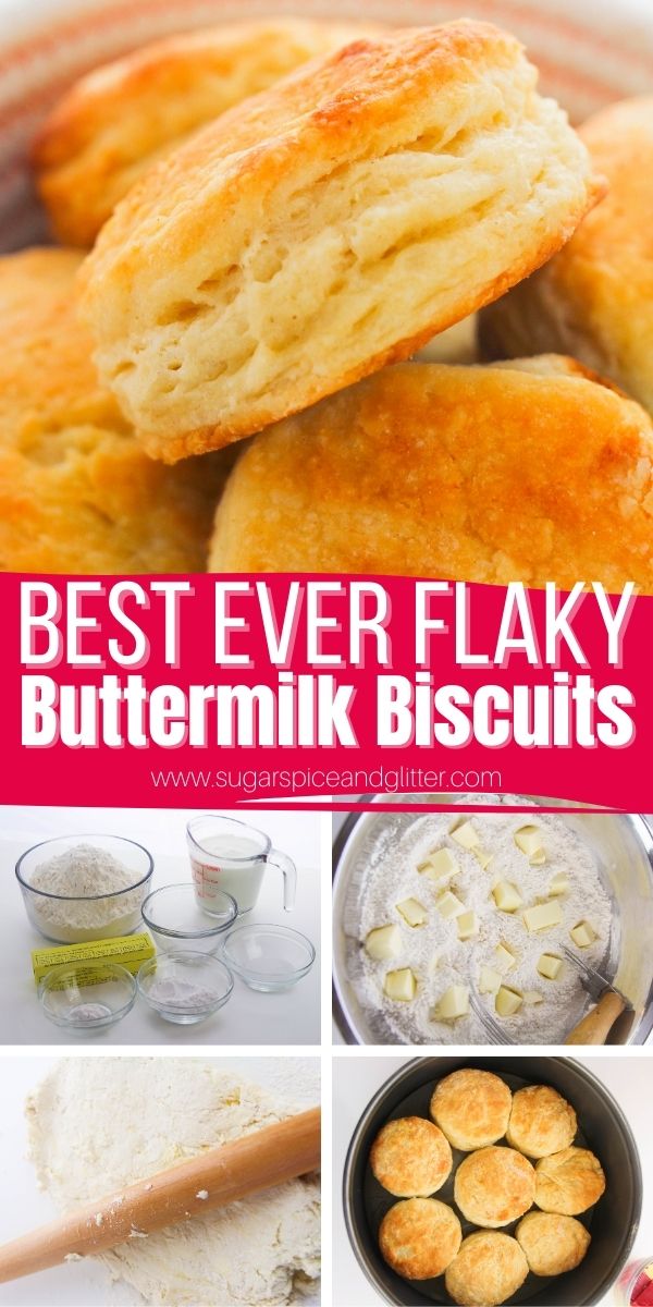How to make flaky, tender buttermilk biscuits in less than 10 minutes with pantry ingredients you already have on hand. These buttery, light, melt-in-your-mouth biscuits are divine for breakfast, whether you enjoy them slathered with butter or sausage gravy, and make the perfect side dish for supper.