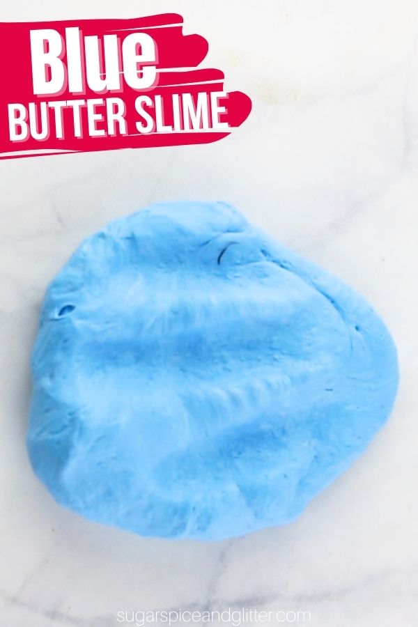 Blue Holo Glitter Butter Slime 