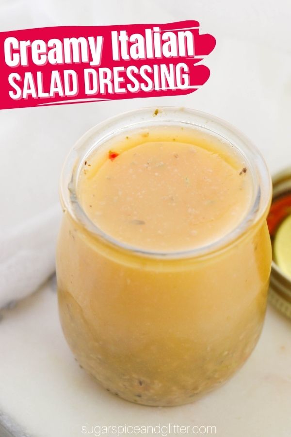 How to make a zesty, flavorful Italian salad dressing at home in just a few minutes. This homemade Italian salad dressing is super quick and easy and tastes worlds better than anything you can find at the store