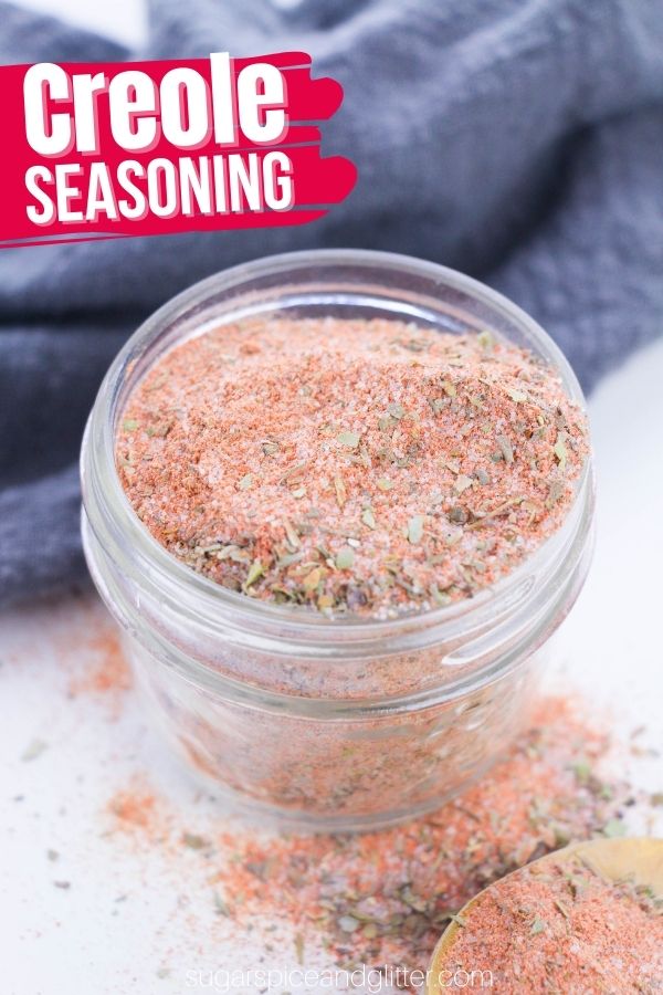 An earthy, zesty and spicy blend perfect for adding warmth and flavor to your favorite southern recipes, this Creole seasoning is super simple to whip up and lasts for up to 6 months.