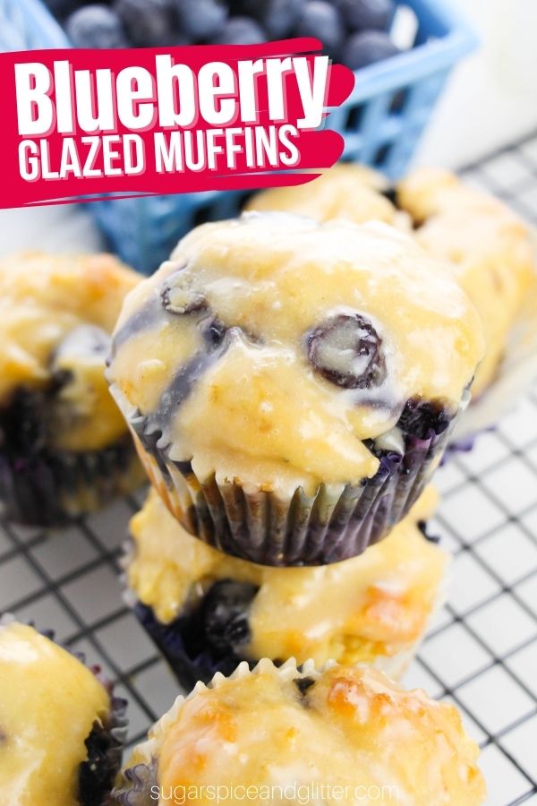 Glazed Blueberry Muffins (with Video)
