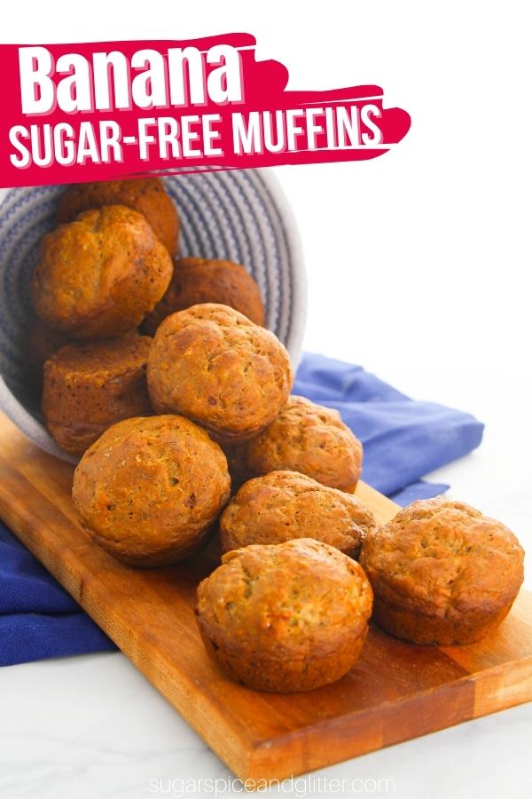 How to make the best sugar-free banana muffins, naturally sweetened with honey and cinnamon and a great source of dietary fibre and protein. Add some fresh blueberries, nuts or chocolate chips to make them your own.