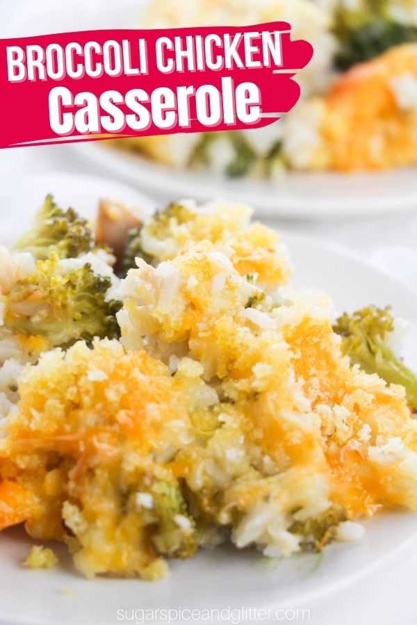 Healthy Broccoli Chicken Casserole with Homemade Cream of Chicken Soup (with Video)