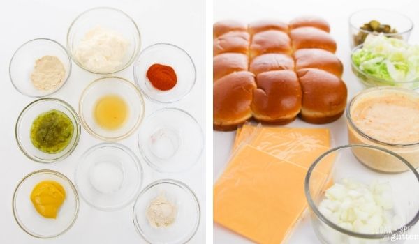 in-process images of how to make big mac sliders