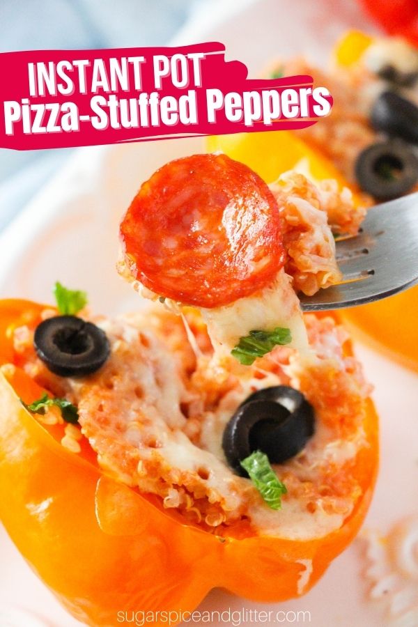 How to make pizza stuffed peppers in the Instant Pot, a delicious option to enjoy all of your favorite pizza flavors and toppings while sticking to your health goals.