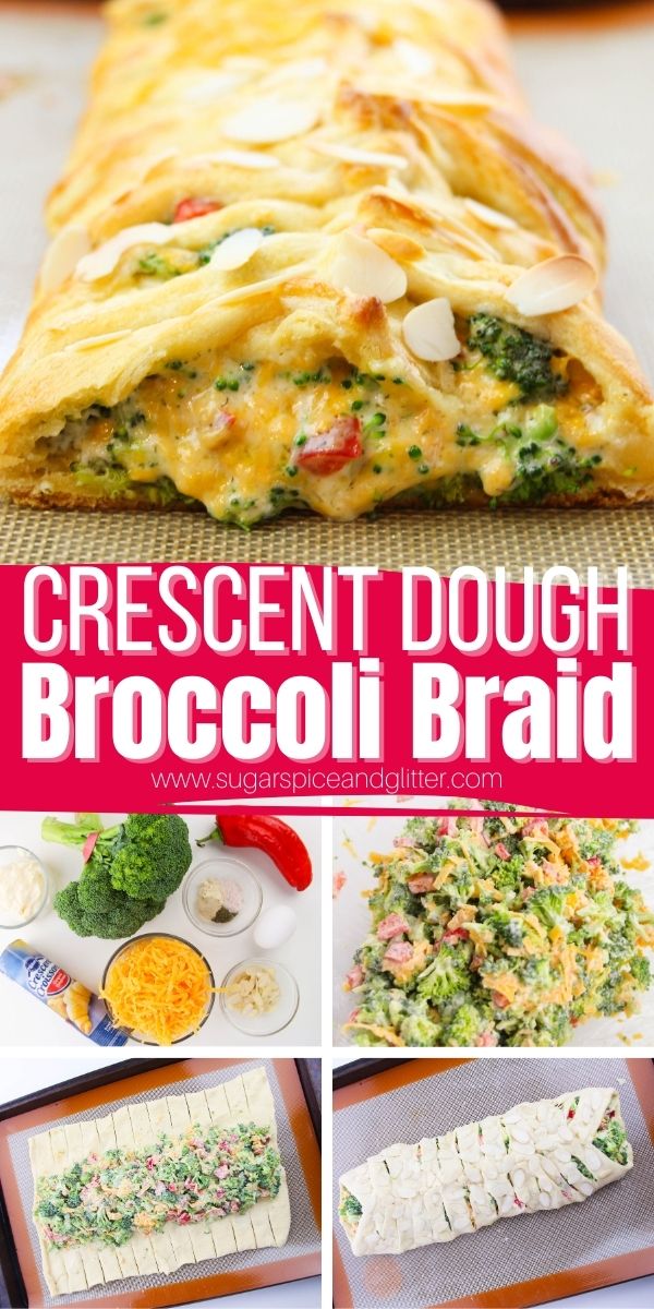 How to make a broccoli braid complete with the gorgeous braided pastry top. This easy vegetable side dish is simple enough for the kids to make but elegant enough for a dinner party