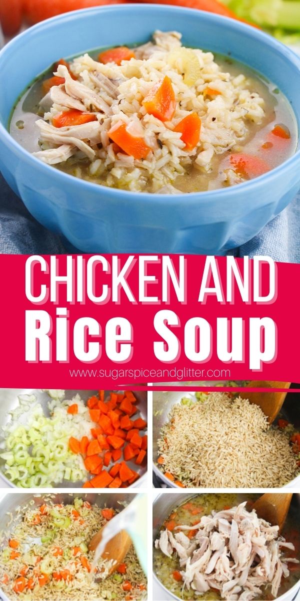 Chicken and Rice Soup is a comfort food classic for a reason: it's warming, filling and satisfying with tender, perfectly cooked vegetables, juicy, fall-apart chicken and hearty rice. Today's recipe is so easy, you'll never give the canned stuff a second look.