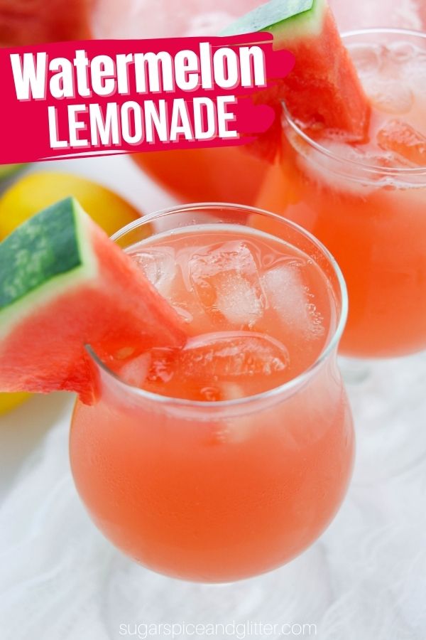 How to make Watermelon Lemonade - the ultimate summer thirst-quencher! Watermelon Lemonade is juicy, sweet and refreshing - perfect for summer BBQs or just cooling off on a hot summer day.