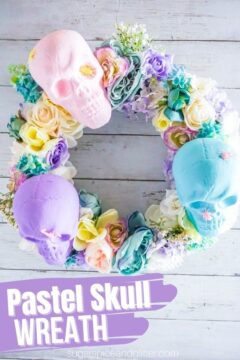 Pastel Skull Wreath